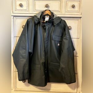 Carhartt Surrey hooded rain coat PVC fabric with welded seams. Mens L